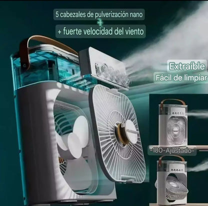 Climatizador Personal 3 en 1 | Ventilador + Humidificador + LED
