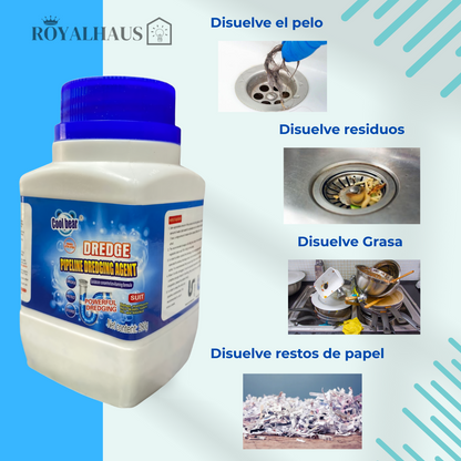 Polvo Limpiador De Drenaje - Destapador potente de tuberías