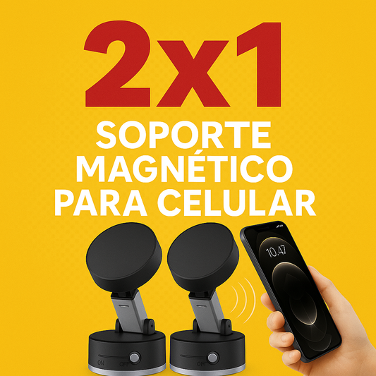 📱 Soporte Magnético para Celular 2x1 – Seguridad y Comodidad en Todo Momento