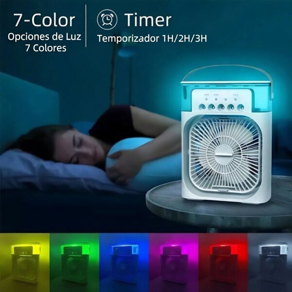 Climatizador Personal 3 en 1 | Ventilador + Humidificador + LED